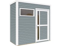 Bertilo Dřevěný domek na nářadí Cubus 1, světle šedá, 234 x 115 cm Bertilo Dřevěný domek na nářadí Cubus 1, světle šedá, 234 x 115 cm