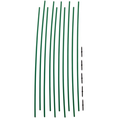 Deset zelených tyček k rostlinám, délka 50 cm, pro podporu rovného růstu.