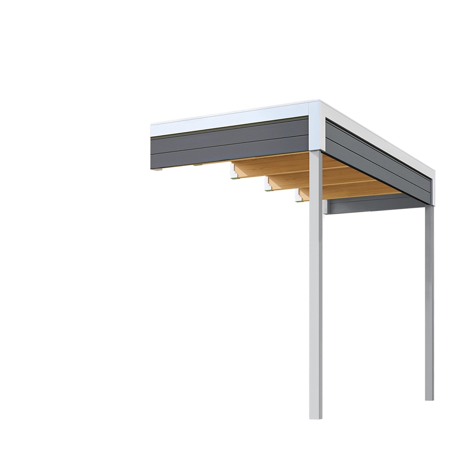 Weka Přístavba 1 pro dřevěný zahradní domek Batu 3, tmavě šedá, 150 x 300 cm