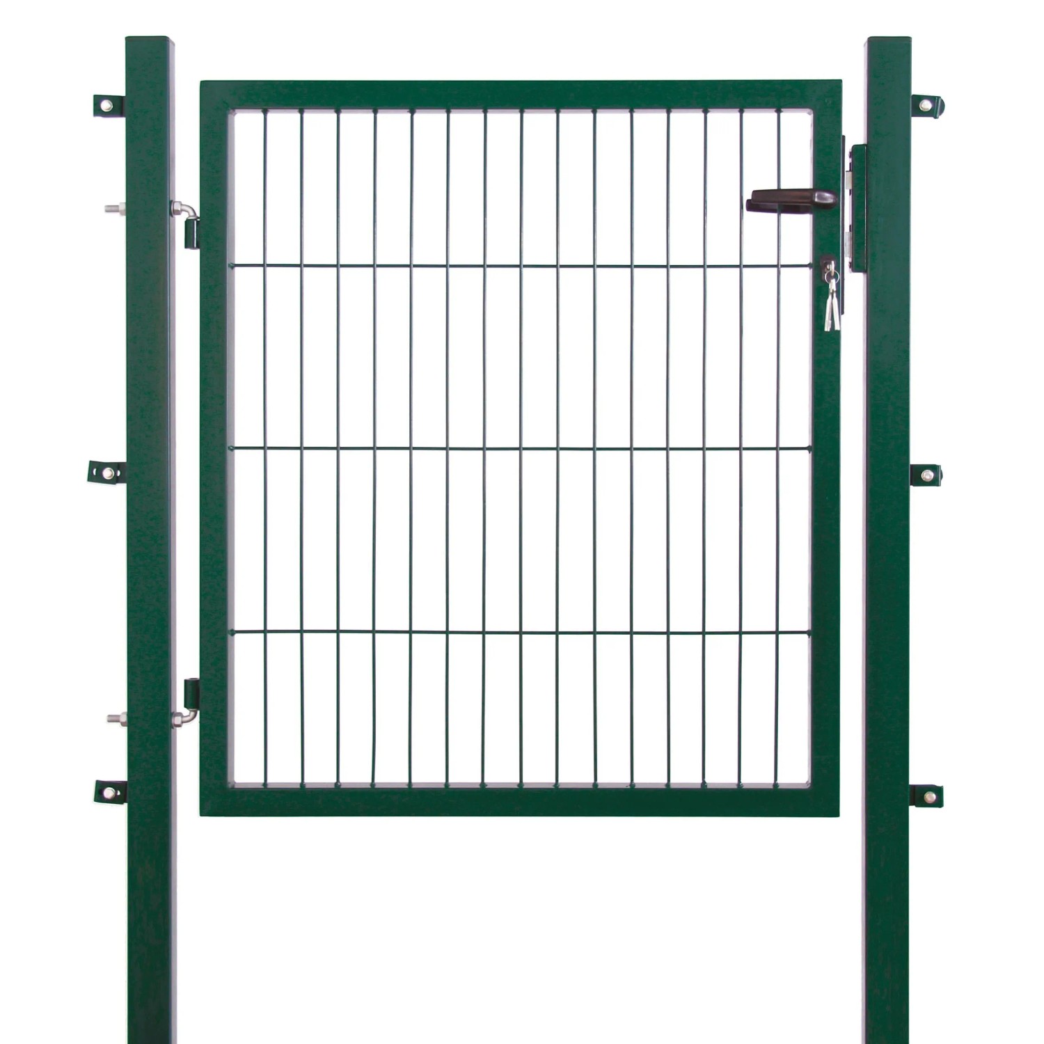 Floraworld Jednokřídlá branka Comfort se zámkem na klíč zelená 80 x 100 cm