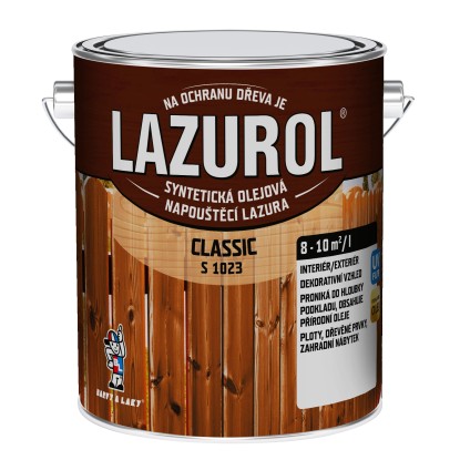 LAZUROL Lazura na dřevo CLASSIC S1023, 0020 kaštan 2,5 l