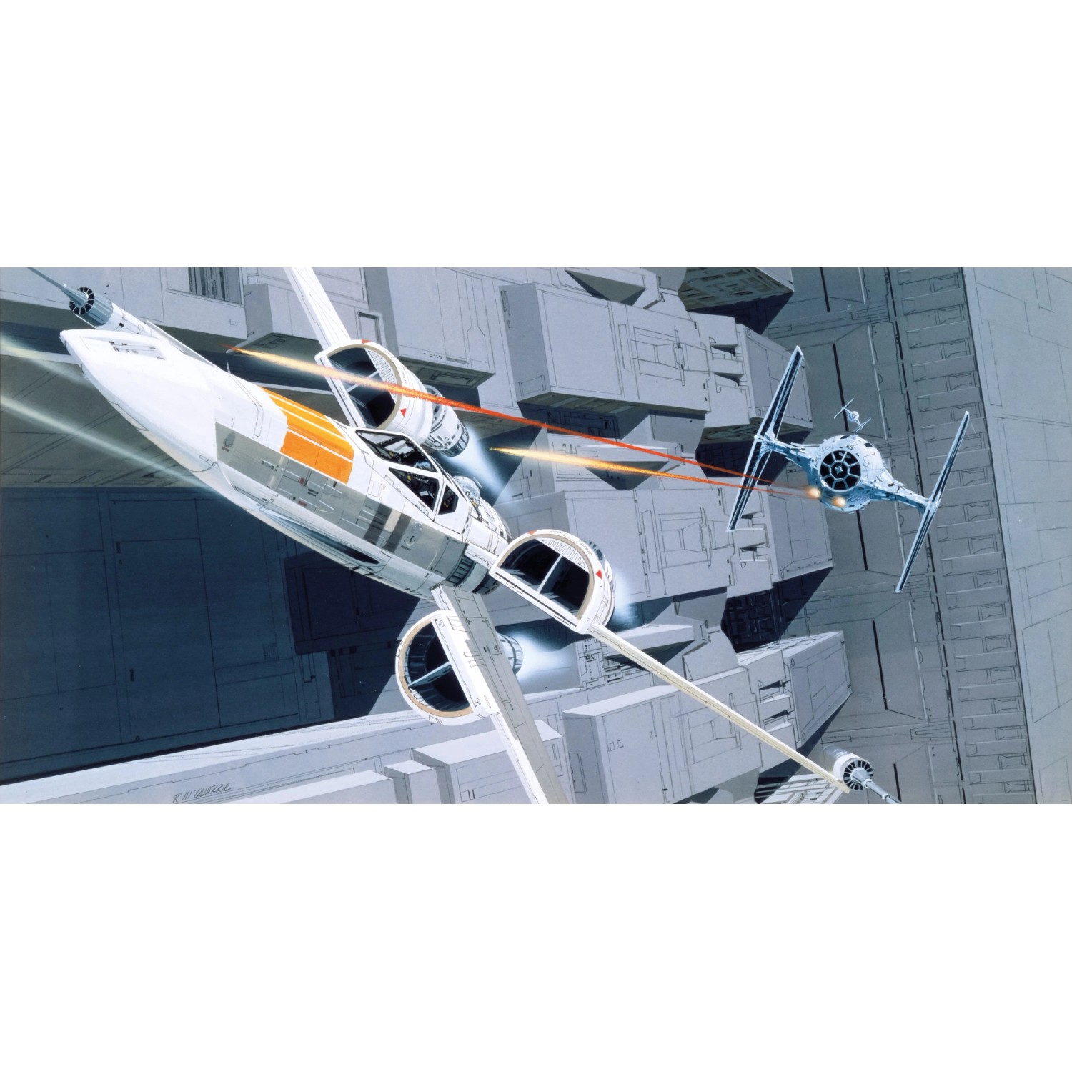 Komar Vlies.fototapeta Star Wars Classic RMQ X-Wing vs TIE-Fighter 500 x 250 cm