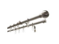 Gardinia Záclonová souprava Kugel vzhled nerezové oceli 120 cm - 210 cm