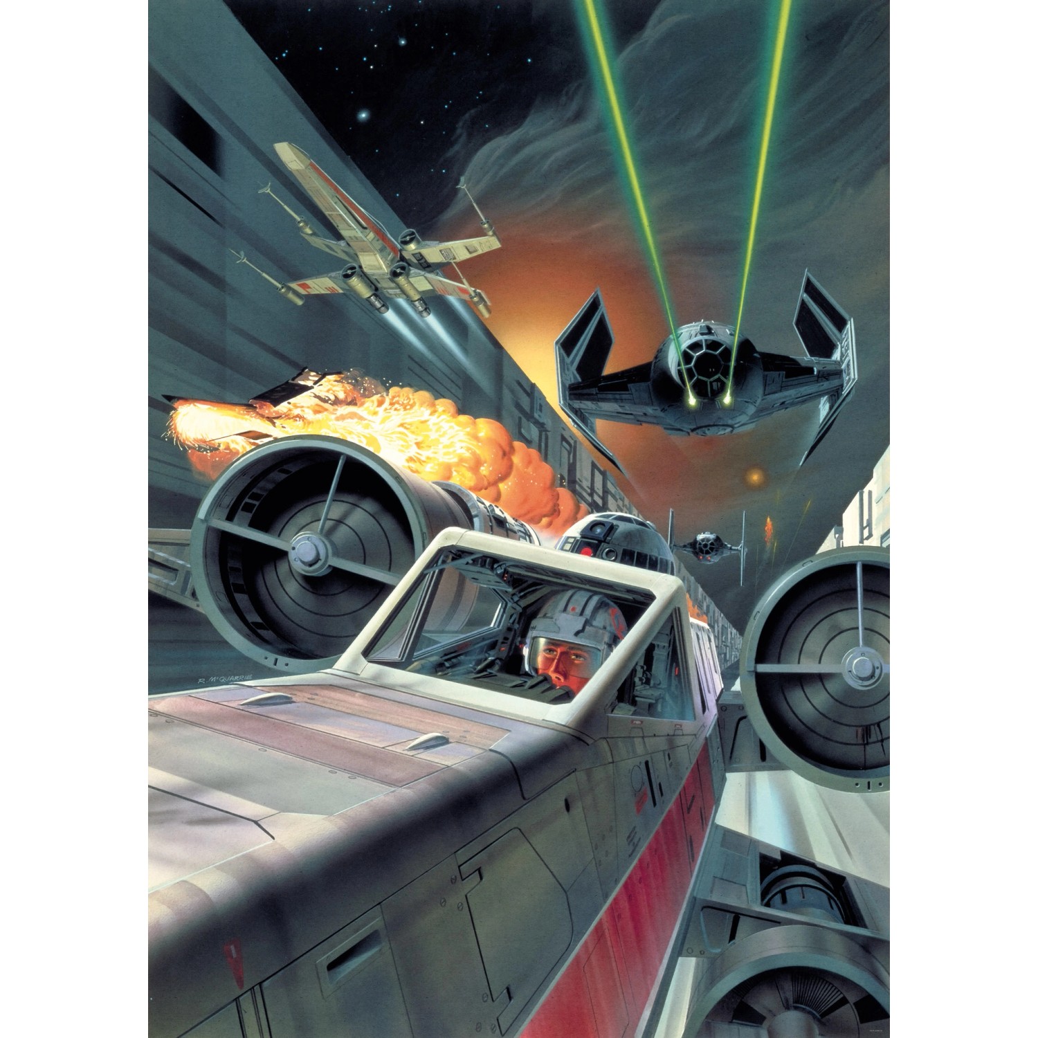 Komar Vliesová fototapeta Star Wars Classic Death Star Trench Run 200 x 280 cm