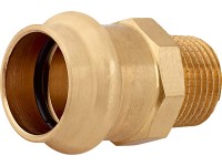 Přechodová vsuvka červený bronz, pr. 22 mm x 21 mm (R 1/2), 1 ks Přechodová vsuvka červený bronz, pr. 22 mm x 21 mm (R 1/2), 1 ks