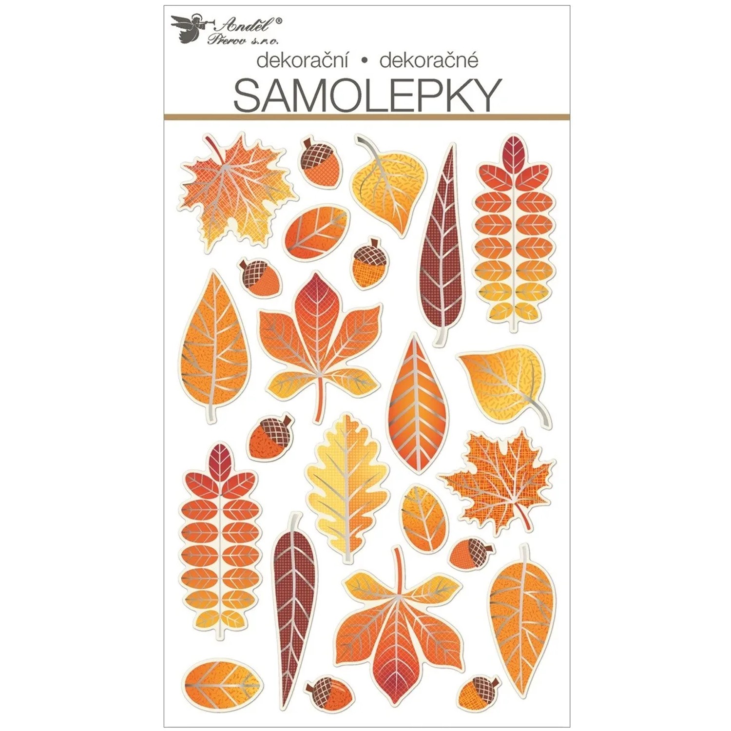 Levně Anděl Přerov Samolepky plastické listy 14 x 25 cm