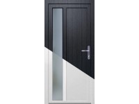 PANTO Plastové vedlejší vchodové dveře K 511 bílé/antracitové 98 x 198 cm, L PANTO Plastové vedlejší vchodové dveře K 511 bílé/antracitové 98 x 198 cm, L
