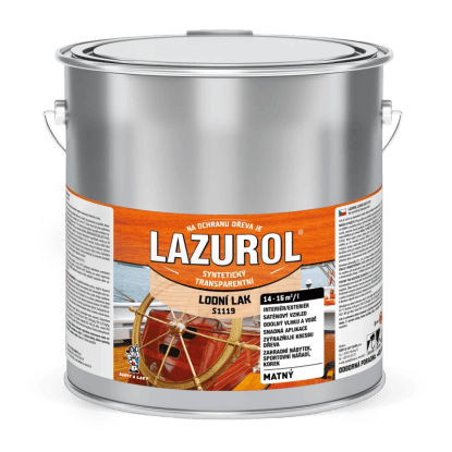 Lazurol Lodní lak S1119 bezbarvý matný, 2,5l
