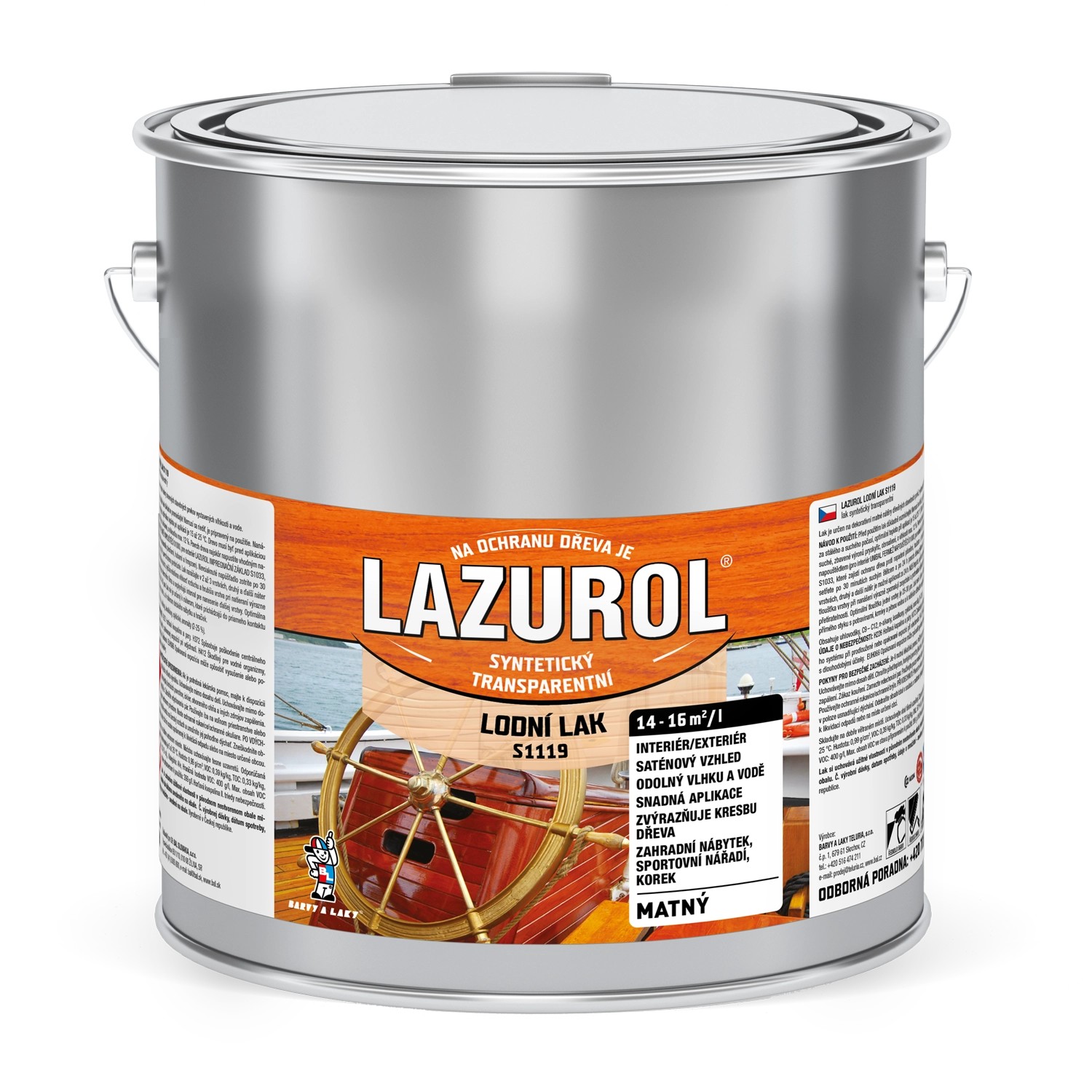Lazurol lodní  lak 2,5l mat