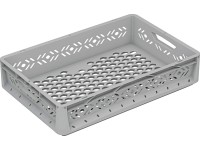 Surplus Systems Eurobox perforovaný, šedý, 20 l, 600 x 400 x 120 mm