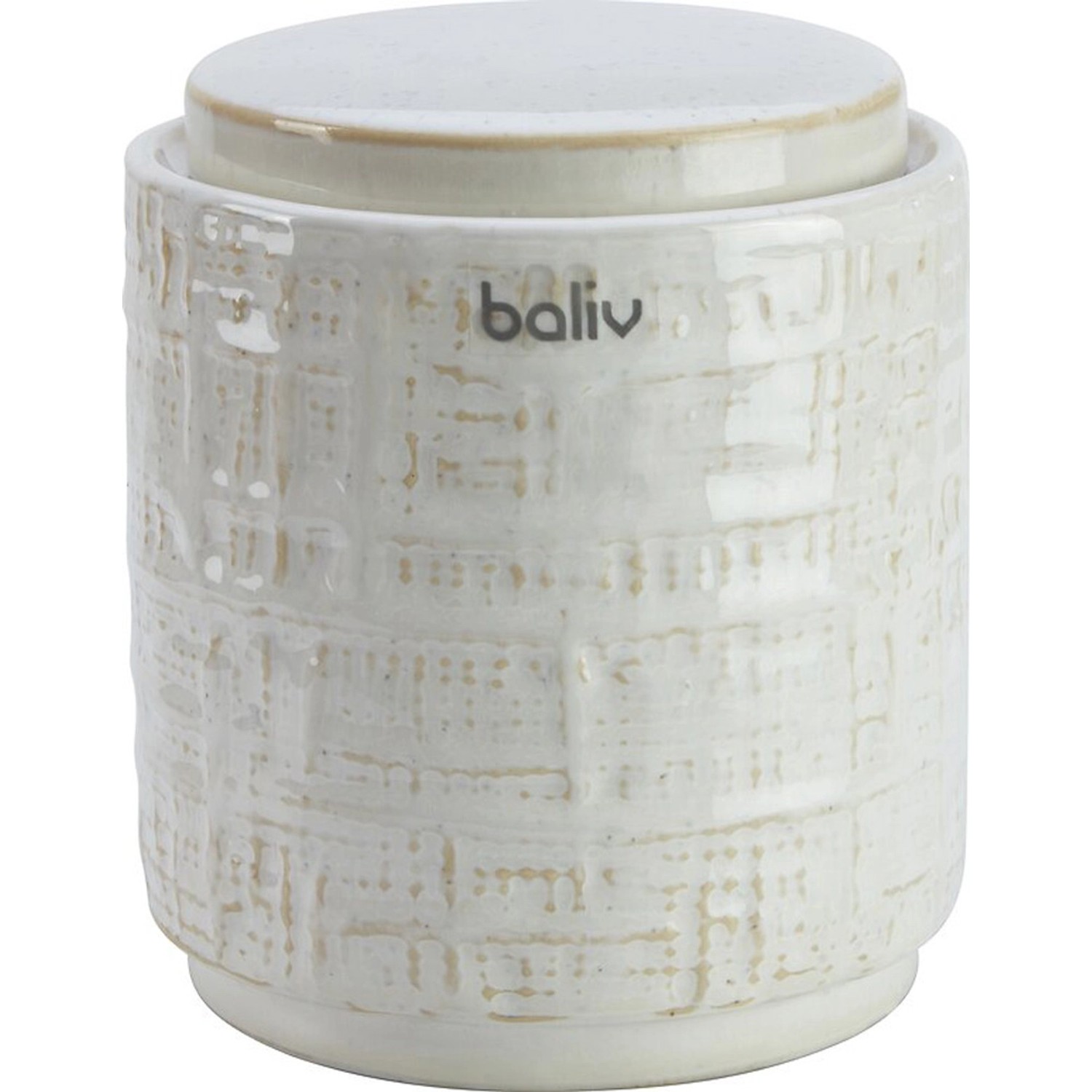 baliv Kosmetická dóza s víkem Cosy Wave, béžová zlatá, keramika, pr. 9 x 11 cm