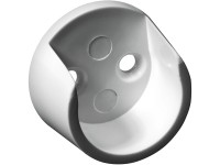 Hettich Podpěra kulatých šatních tyčí, bílá, pr. 20 mm, 2 ks