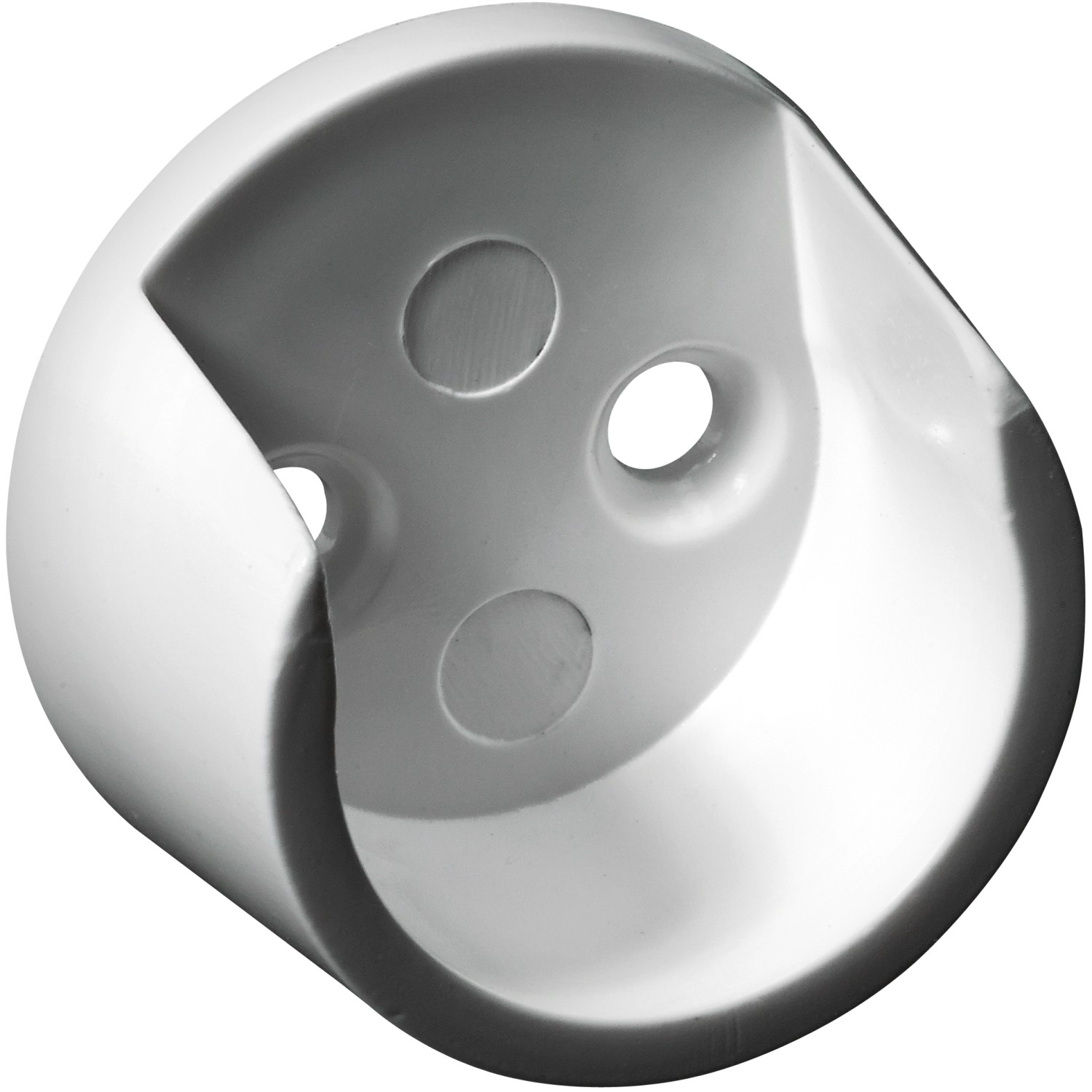 Hettich Podpěra kulatých šatních tyčí, bílá, pr. 20 mm, 2 ks