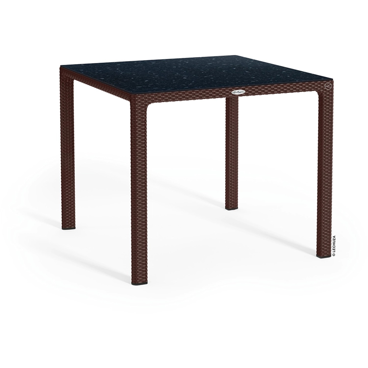 Lechuza Zahradní jídelní stůl s deskou z HPL, mokka, 90 x 90 cm