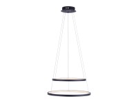 Just Light Závěsné LED svítidlo Circle, 41W, 4965lm, antracitová, pr. 50 cm