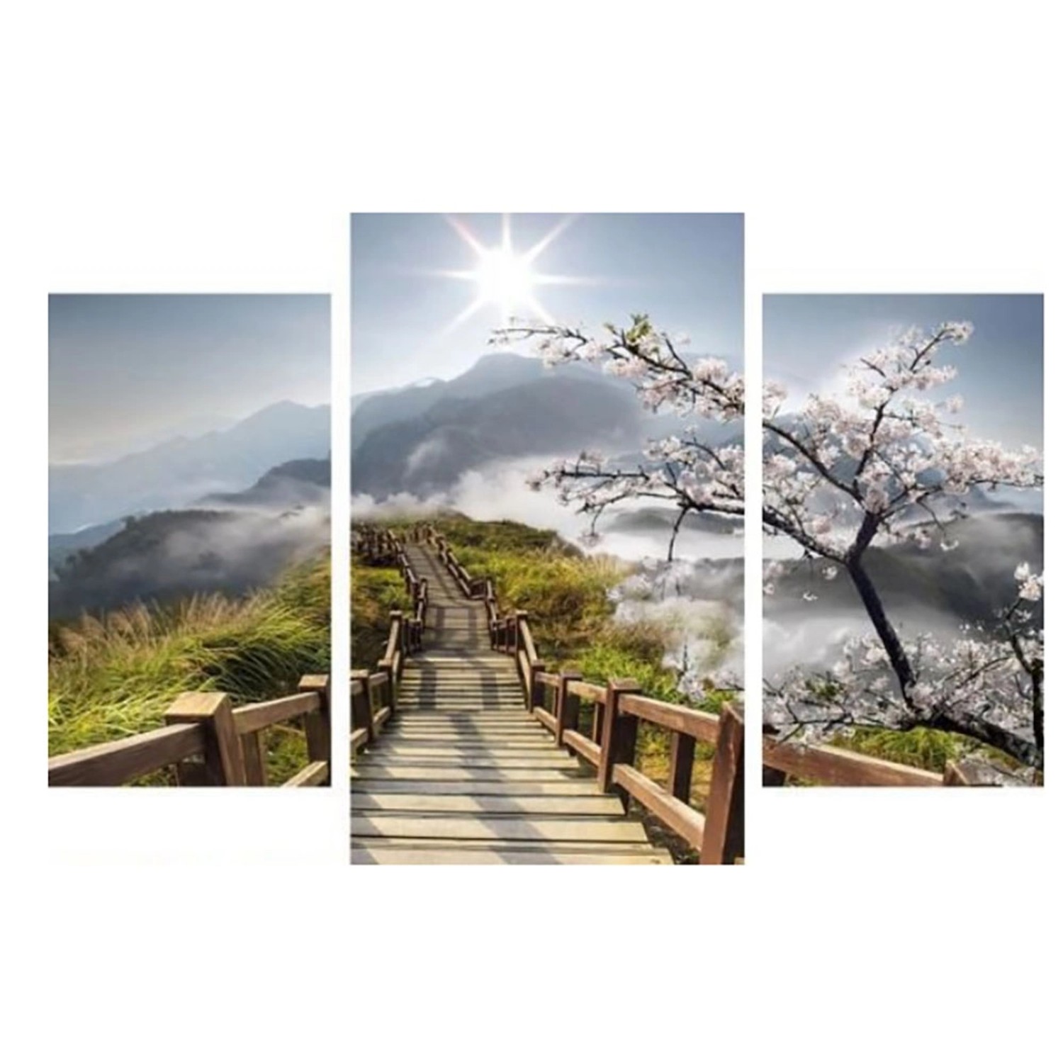 Bondecor 3dílná sada obrazů Scenerie 50 x 70 cm