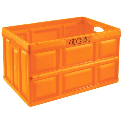 OBI Skládací přepravka oranžová 62 l