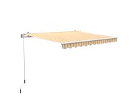 OBI Markýza s kloubovými rameny Aventura žluto-bílá 300 x 200 cm