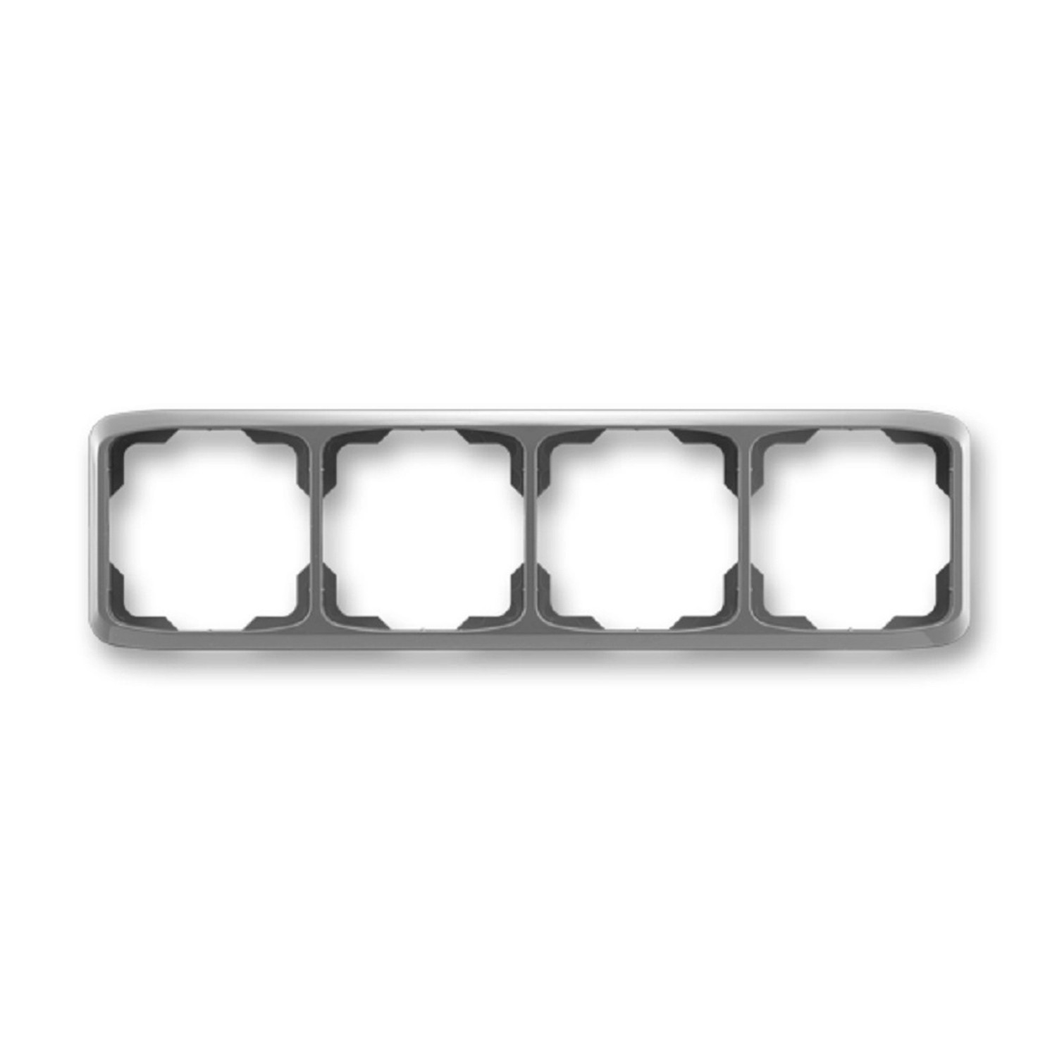 Rámeček ABB Tango čtyřnásobný horizontální kouřová šedá