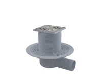 Alcadrain Podlahová vpust 105x105/50 mm boční mřížka nerez zápachová uzávěra Alcadrain Podlahová vpust 105x105/50 mm boční mřížka nerez zápachová uzávěra