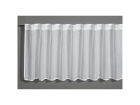 Bennetti Vitrážová záclona se skrytými poutky, obyčejný bílý, 140 x 45 cm