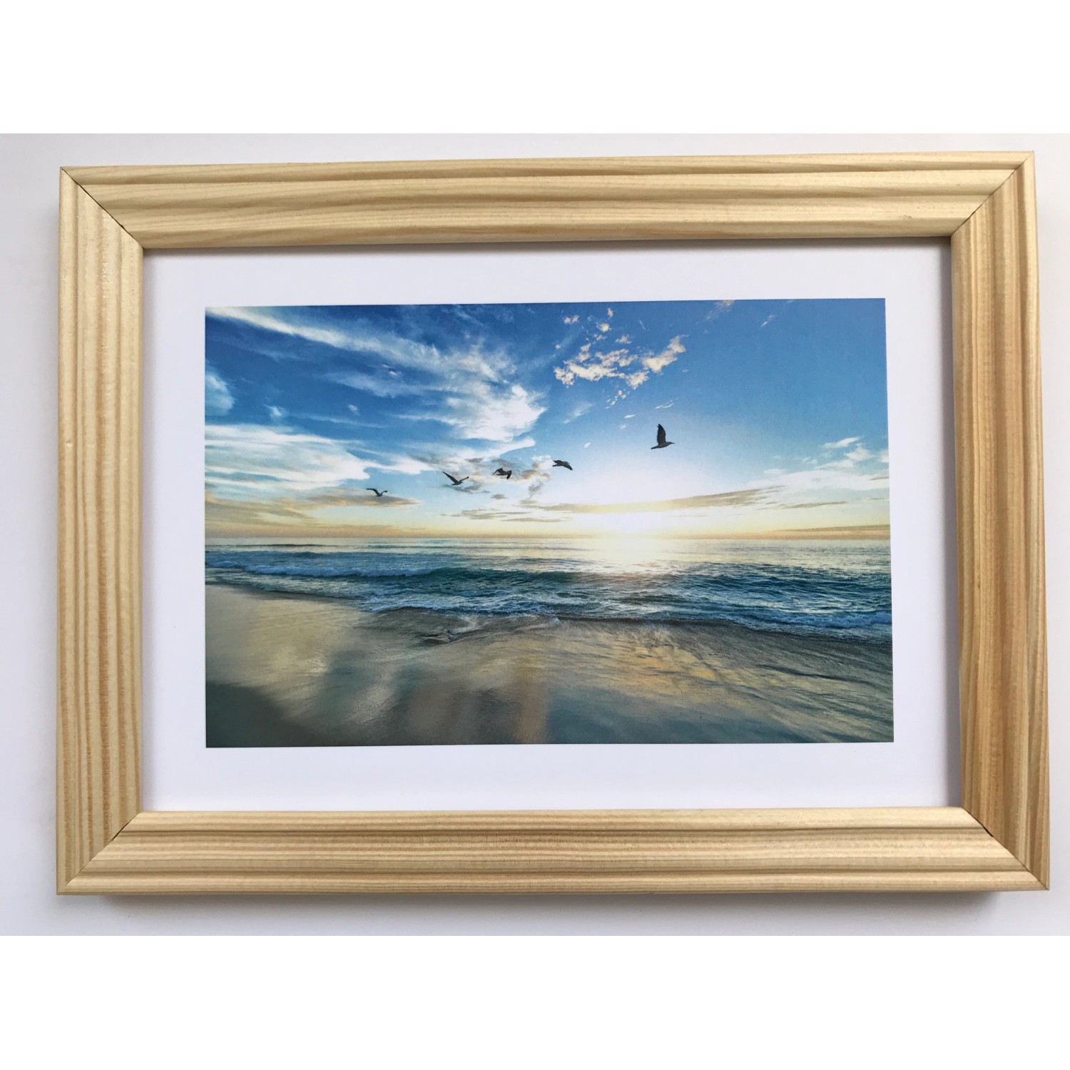 Bondecor Fotorám dřevěný fréza přírodní 21 x 30 cm