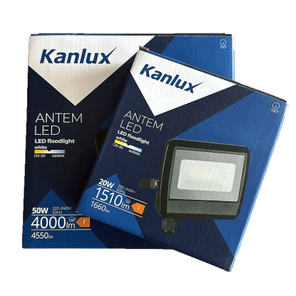 Kanlux Sada LED reflektorů ANTEM černá 20+50 W 4000K 2dílná