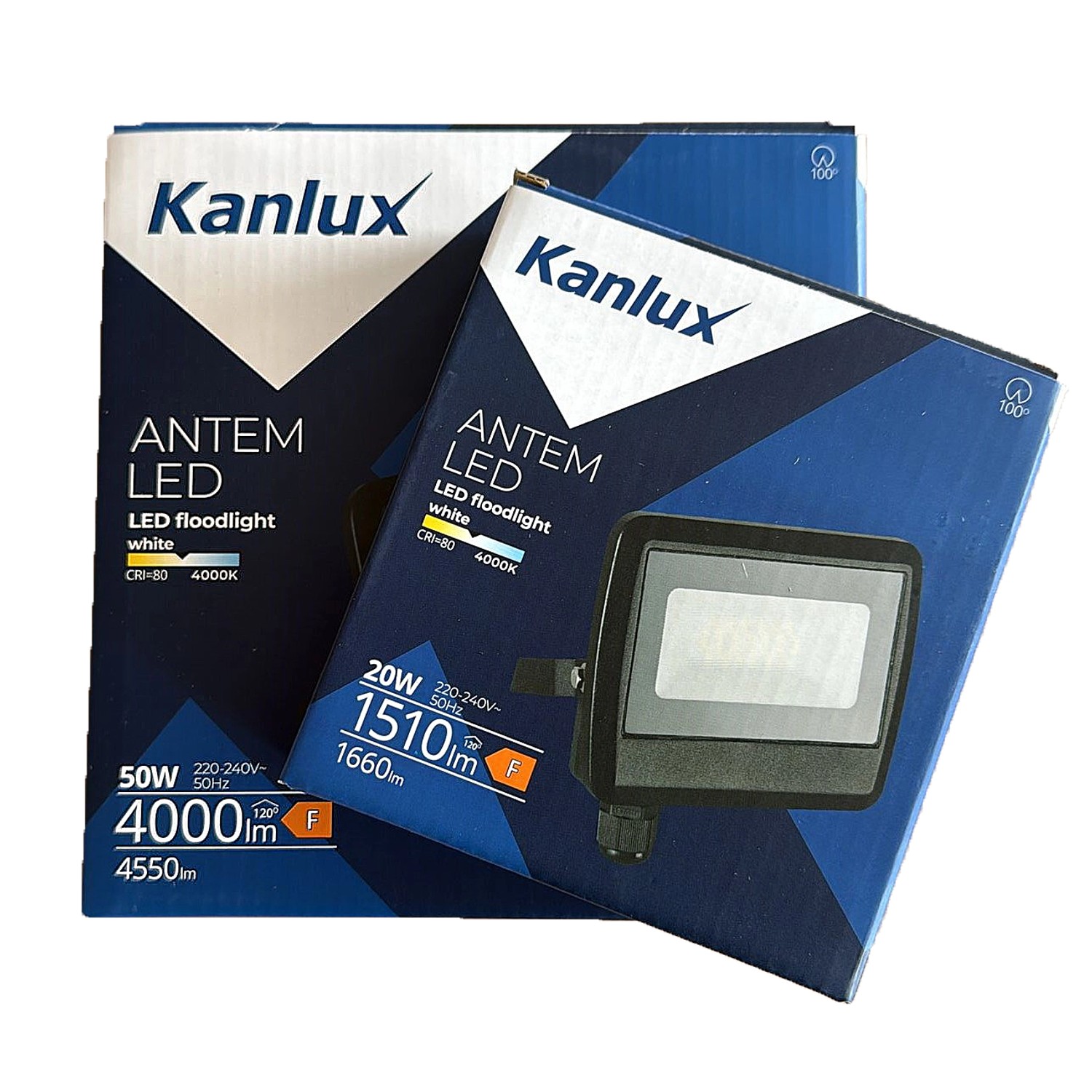 Kanlux Sada LED reflektorů ANTEM černá 20+50 W 4000K 2dílná