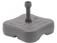 Adriatic Plastový podstavec na slunečník, antracitová, 14 l, 38 x 38 cm