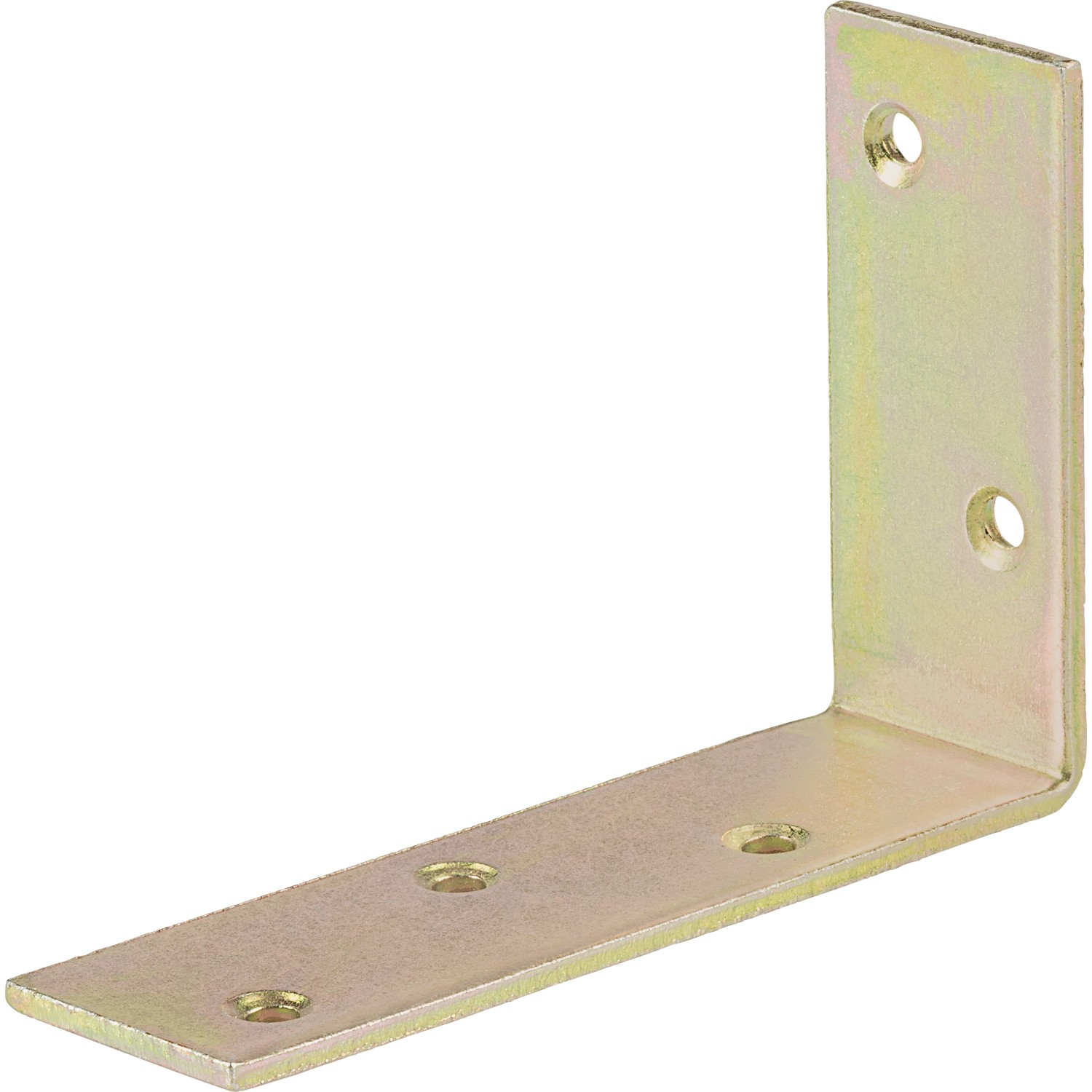 Konstrukční úhelník, žlutě pozinkovaný, 70 mm x 100 mm x 30 mm