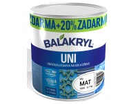 BALAKRYL Univerzální barva na kov a dřevo UNI MAT 0100 bílá 0,7 kg + 20 % ZDARMA