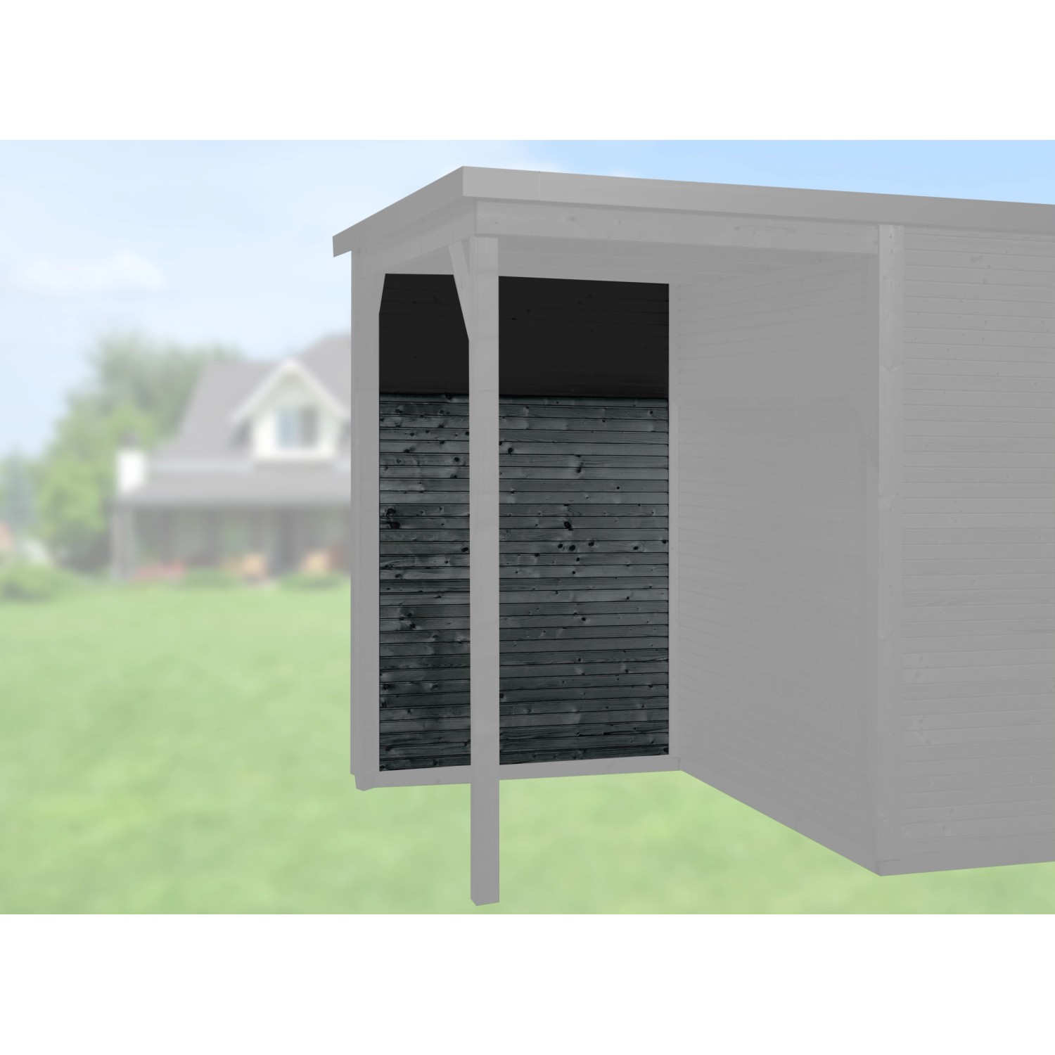 Weka Zadní stěna pro designový domek WekaLine 172, antracitová, 295 cm