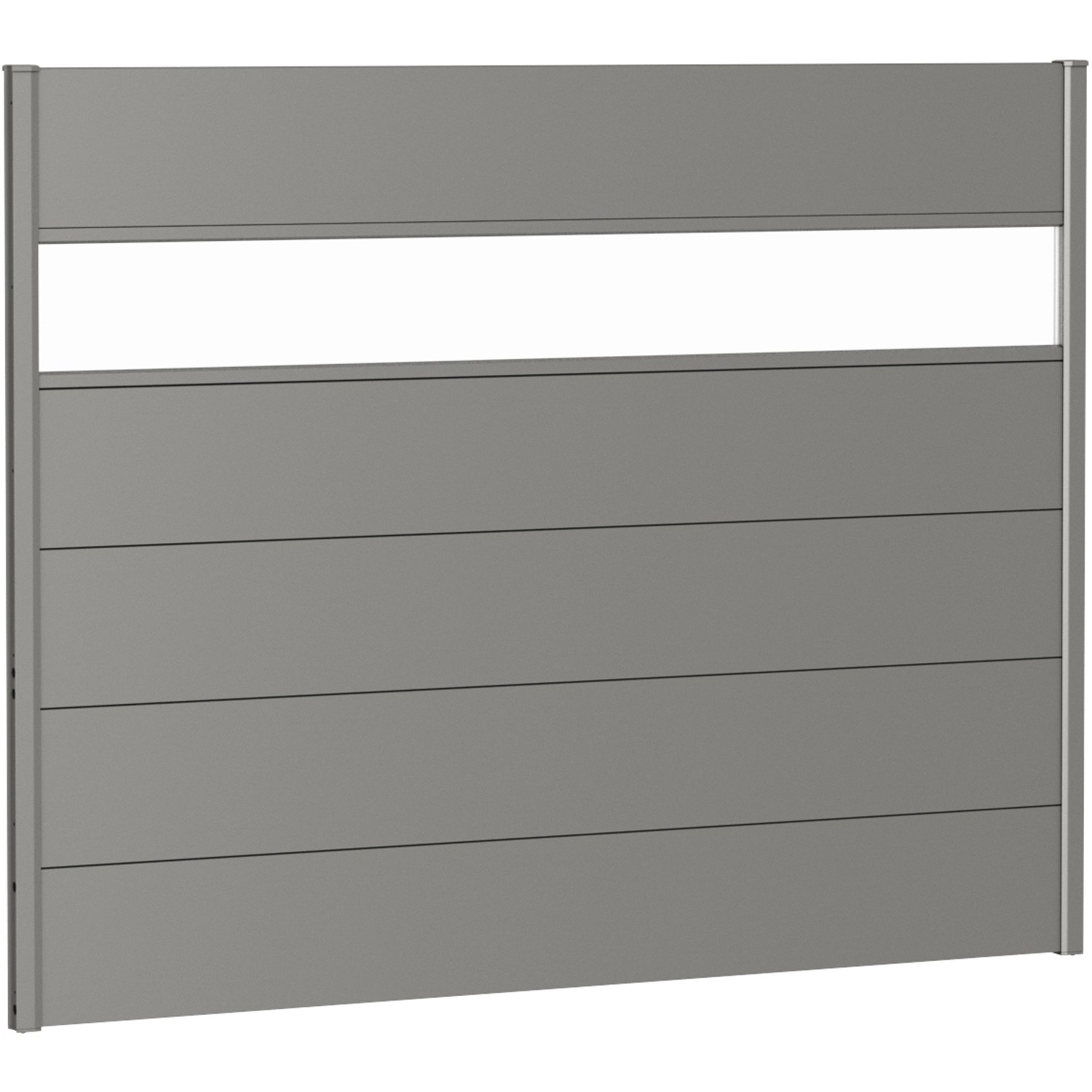 Biohort Plný plot s částečným prosklením, křemenově šedý, 180 x 135 cm