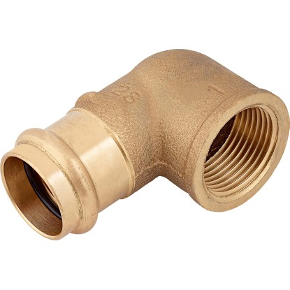 Lisovací koleno 90° P 4090 G červený bronz , pr. 28 mm x 30,3 mm (Rp 1), 1 ks