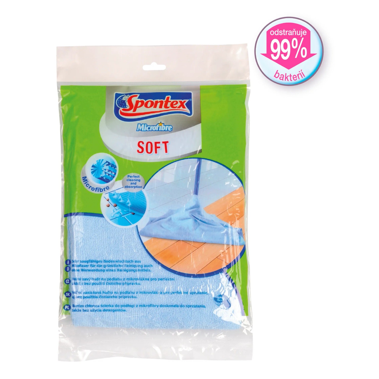 Spontex Soft hadr na podlahu z mikrovlákna 50x60 cm