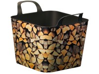 VOG Univerzální plastový koš Flexi ve vzhledu dřeva, 49 x 50 x 40 cm, 30 l