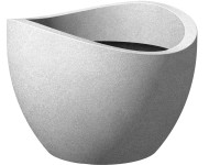 Scheurich Květináč WAVE GLOBE PLANTER Stony Grey 37,1 x 29,5/49,5 cm