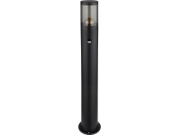GLOBO Zahradní lampa XELOO černá/kouřová E27 60 W pr. 140 x 800 mm detektor poh.