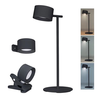 SOLIGHT LED nabíjecí lampa 3v1 4W 280lm 3000-6500K černá 32 x 12 x 14 cm