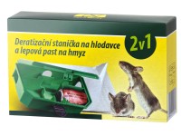 Deratizační stanička na hlodavce a lepové část na hmyz 2v1
