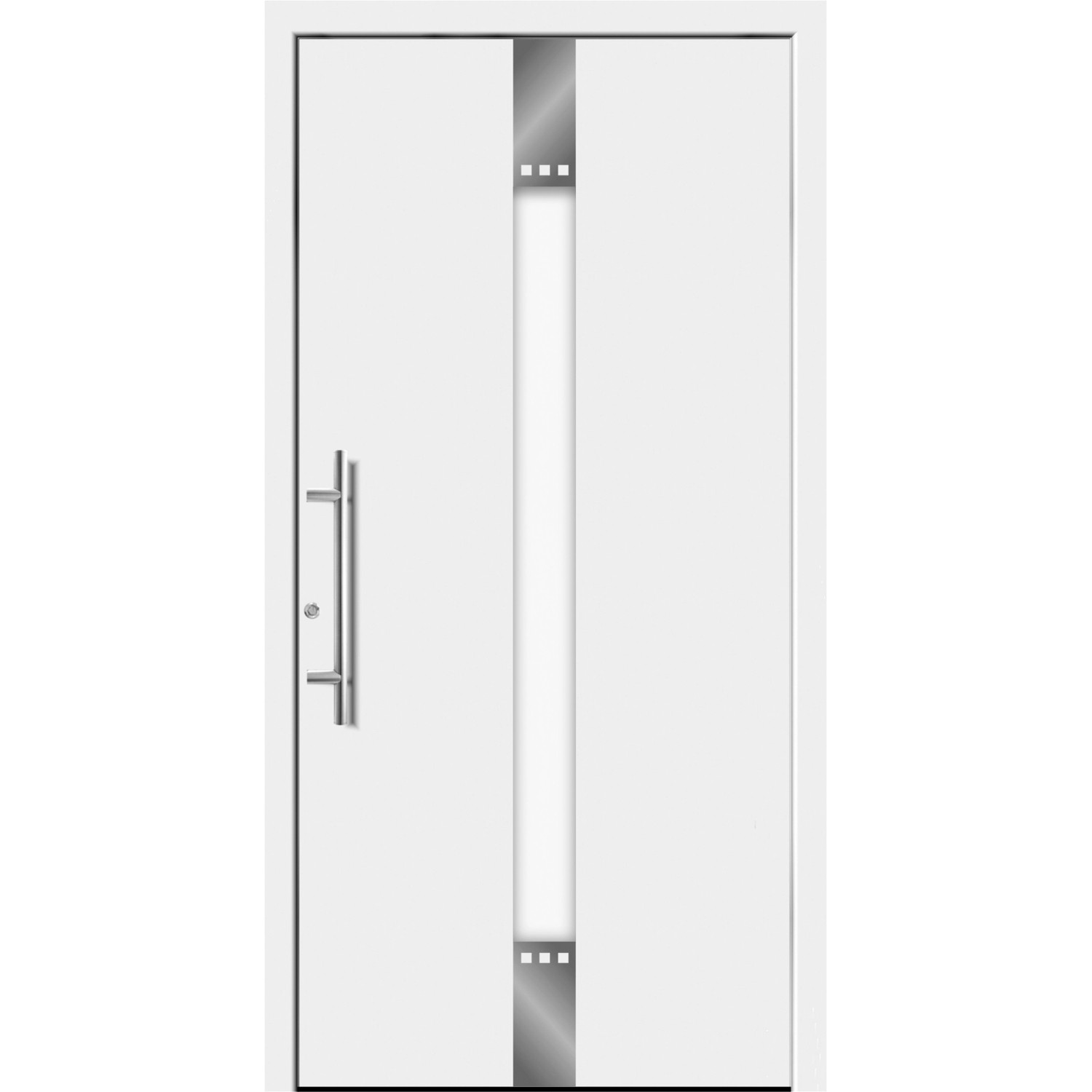 Splendoor Hliníkové vchodové dveře Moderno M440/P, bílé, 110 L