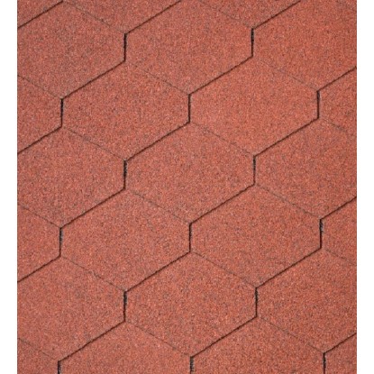 Onduline Asfaltový šindel Bardoline CLASSIC triangular, červený mix, 2 m2
