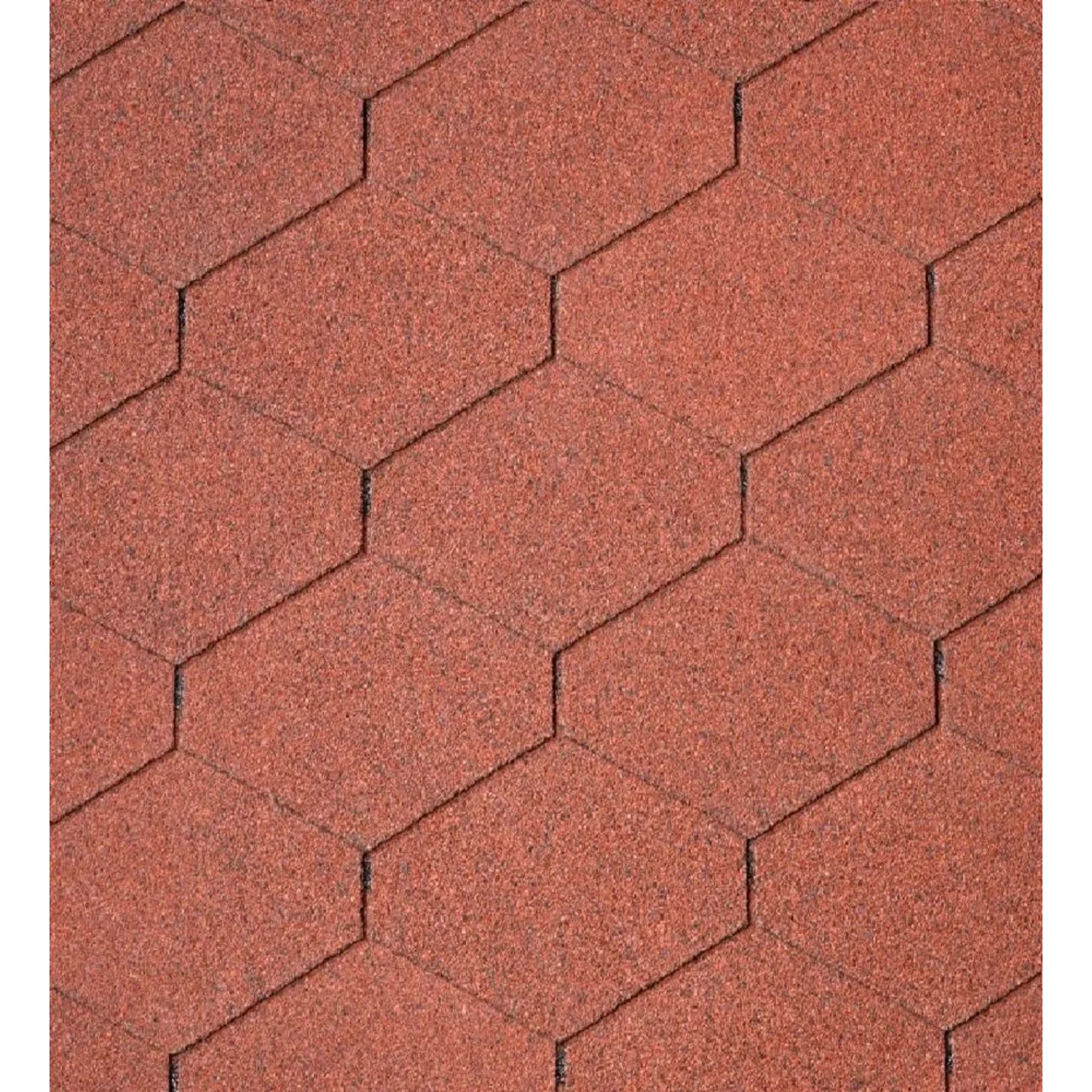 Onduline Asfaltový šindel Bardoline CLASSIC triangular, červený mix, 2 m2