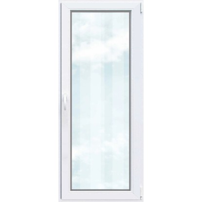 Dveře balkónové plastové 4-komorové, 2-sklo, bílé, 2100 x 800 mm, P