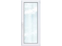 Dveře balkónové plastové 6-komorové, 3-sklo, bílé, 2100 x 1000 mm, P