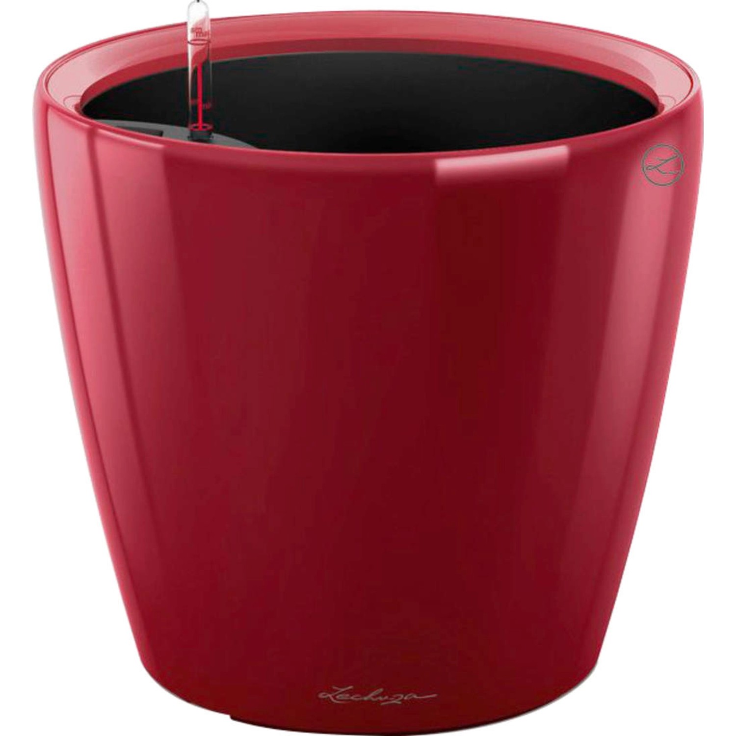 Lechuza Květináč Classico Premium LS 21, červená vysoce lesklá, pr. 22 x 21 cm