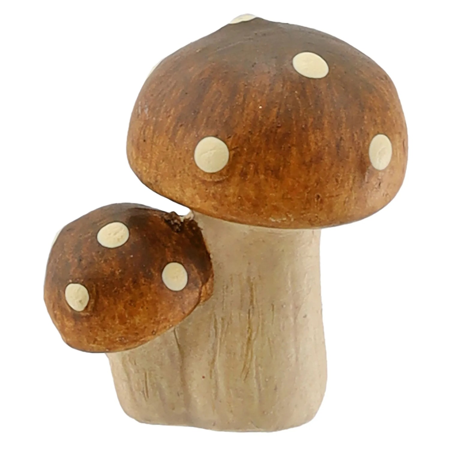 Keramická muchomůrka, hnědá, 5 cm