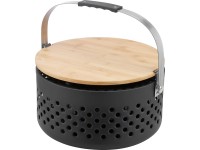 Nízkokouřový gril na dřevěné uhlí vč. bambusového prkénka, pr. 37,3 x 37 cm
