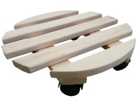 OBI Vozík pod květináč kulatý buk přírodní, pr. 30 cm OBI Vozík pod květináč kulatý buk přírodní, pr. 30 cm