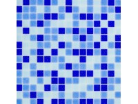 Euro Stone Skleněná mozaika Blue Dark Mix 32,6 x 32,6 cm